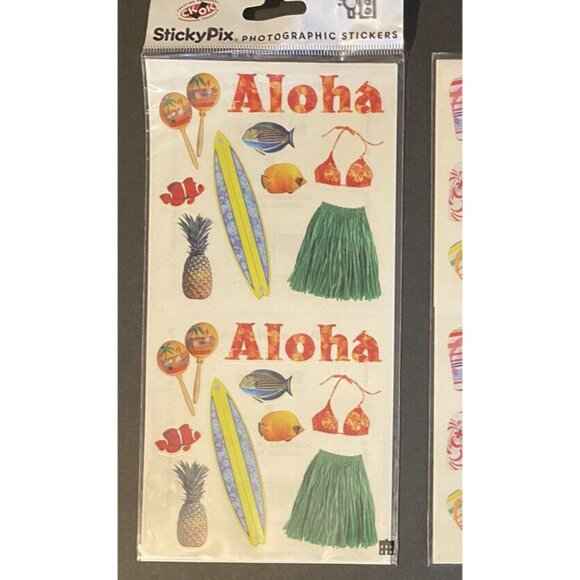 Hawaiian Tropical Themed Stickers Lot of 2 Flip Flops Scrapbooking Card Making - Picture 2 of 4